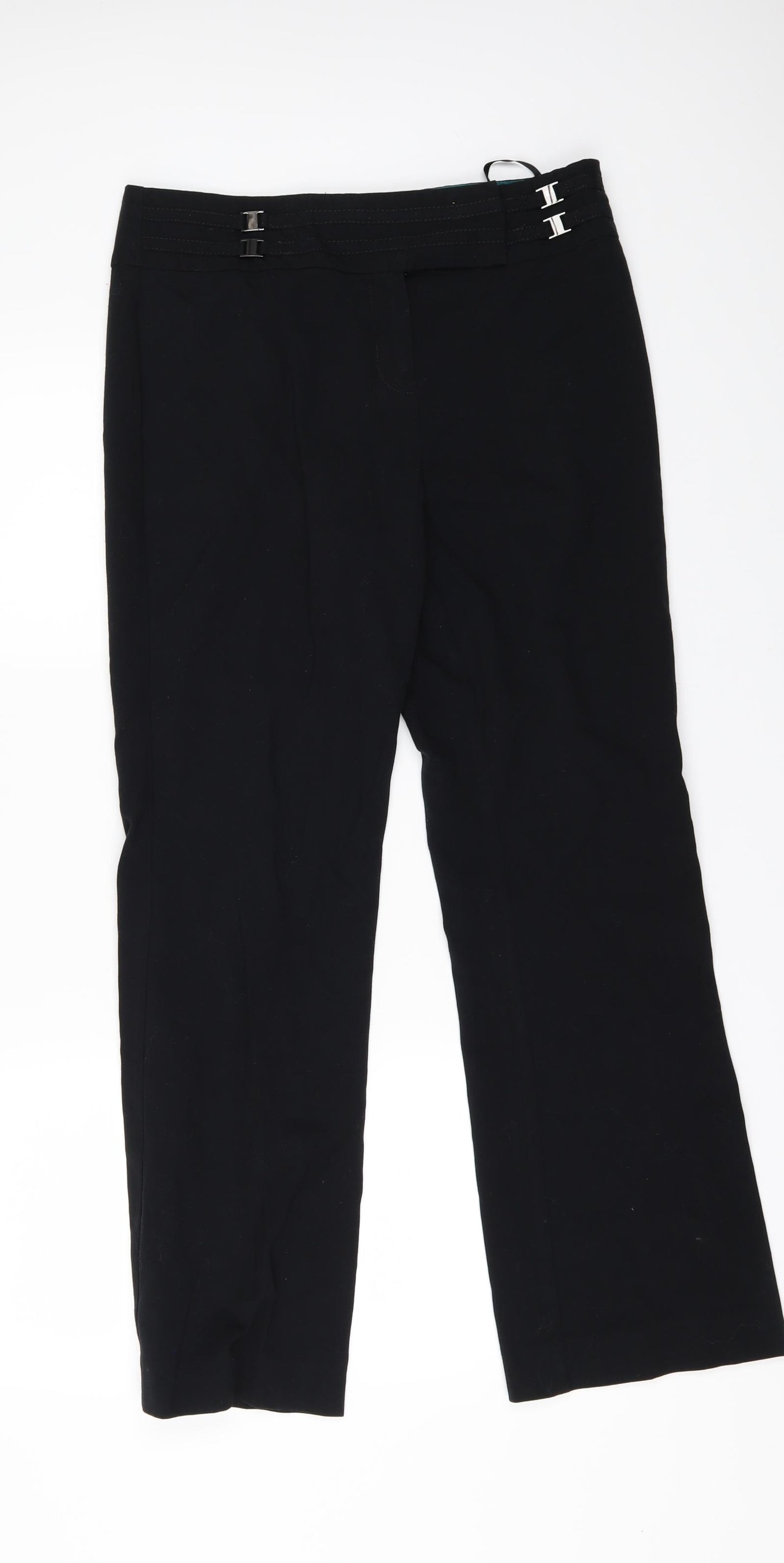 Per Una Womens Black   Trousers  Size 16 L25 in