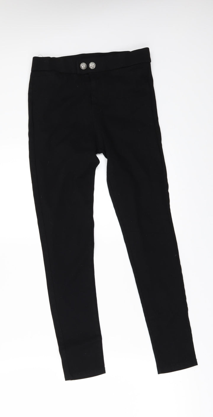 Preworn Womens Black  Denim Skinny Jeans Size 28 in L24 in