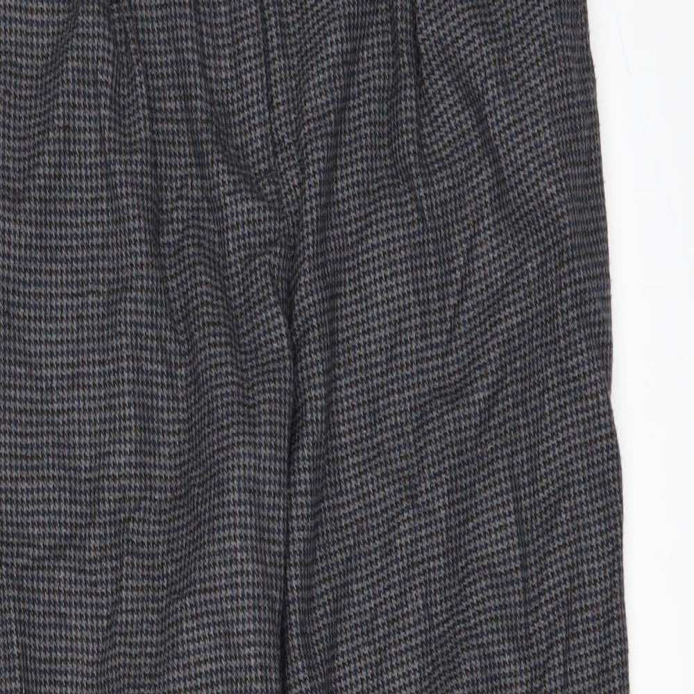 Topshop Womens Grey Check  Trousers  Size 10 L26 in