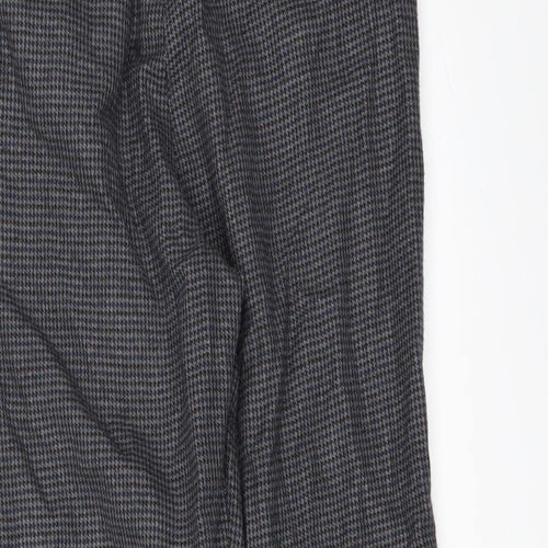 Topshop Womens Grey Check  Trousers  Size 10 L26 in
