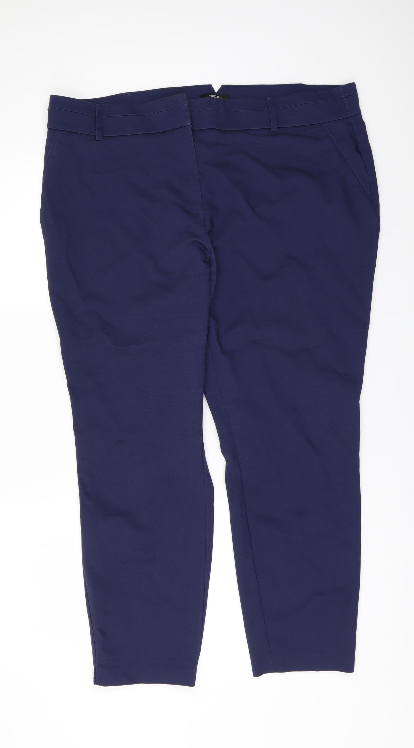 Papaya Womens Blue   Trousers  Size 20 L26 in