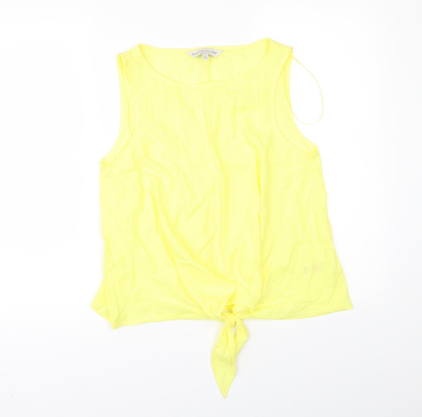F&F Womens Yellow   Camisole Blouse Size 10