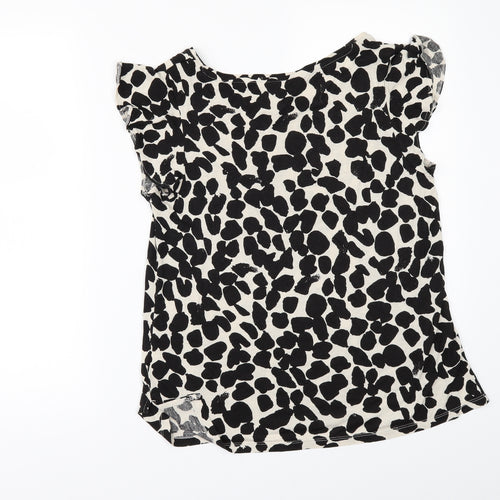 H&M Womens Black Geometric  Basic T-Shirt Size S