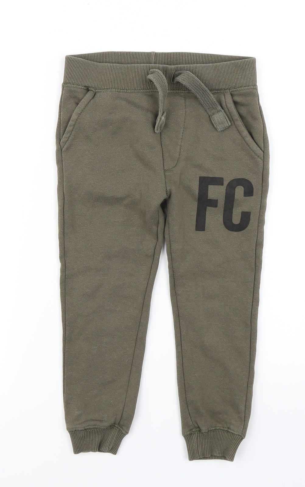 French Connection Boys Green   Jogger Trousers Size 2-3 Years