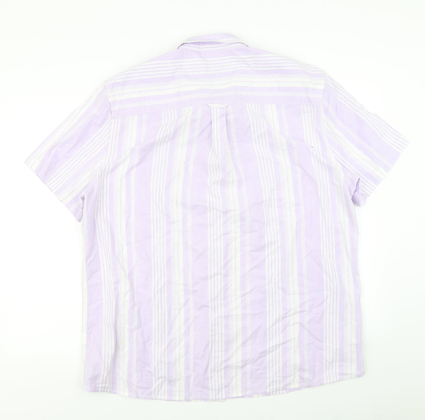 Burton Mens Purple Striped   Button-Up Size XL