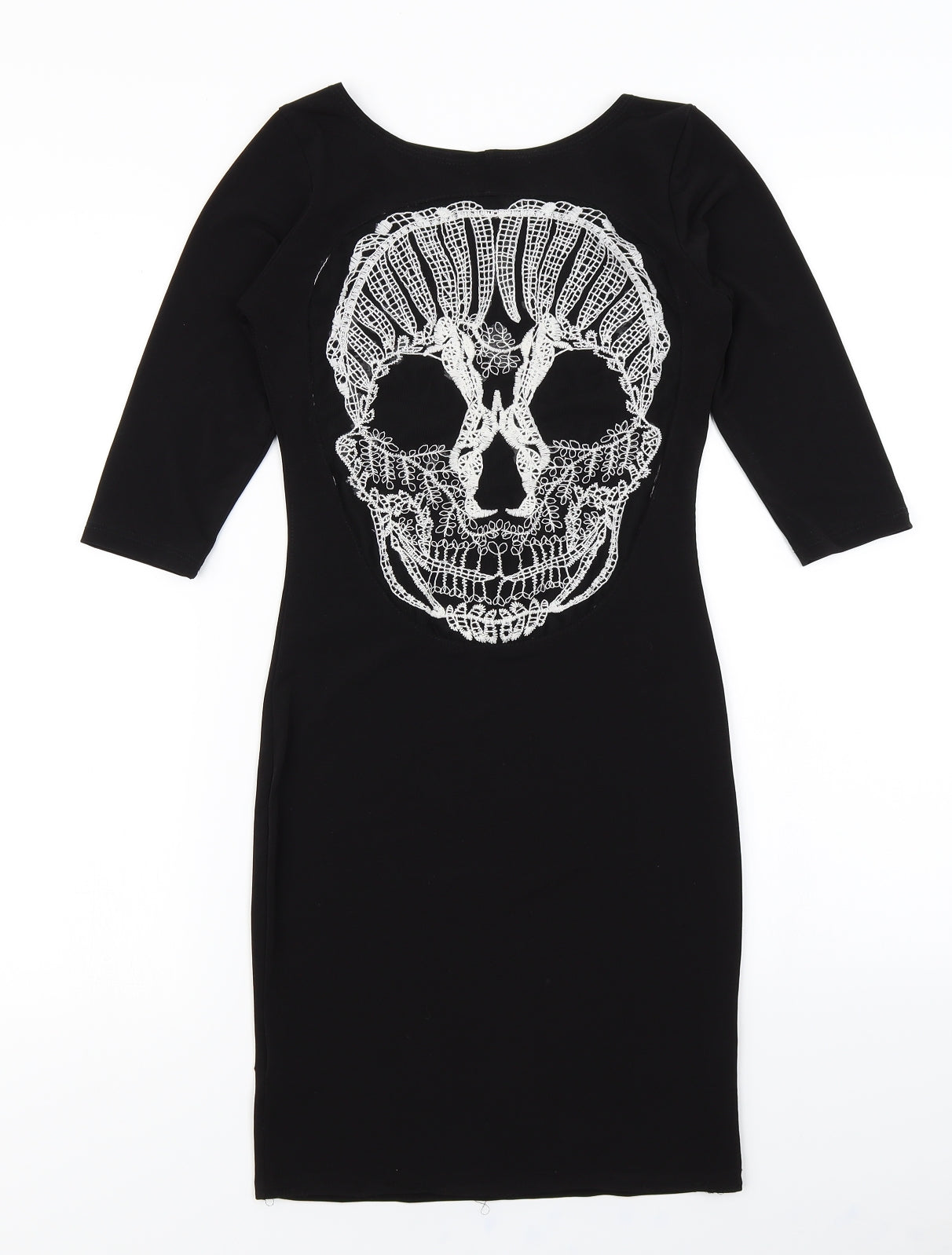 Good Time USA Womens Black   Bodycon  Size S  - Skull