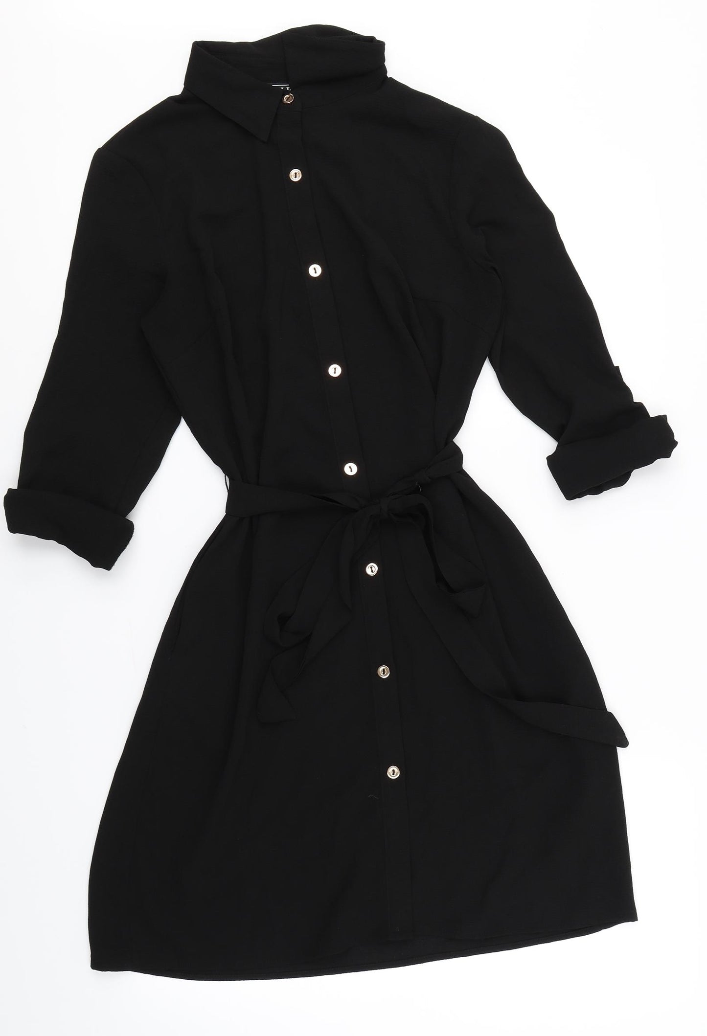 Lipsy Womens Black   Shirt Dress  Size 10