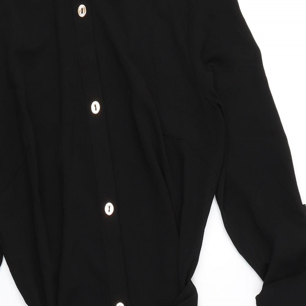 Lipsy Womens Black   Shirt Dress  Size 10