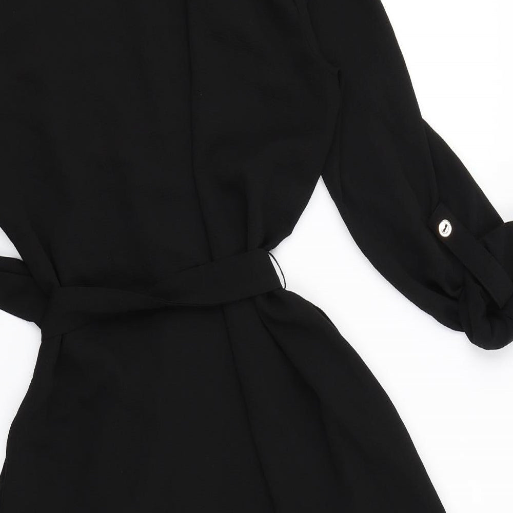 Lipsy Womens Black   Shirt Dress  Size 10