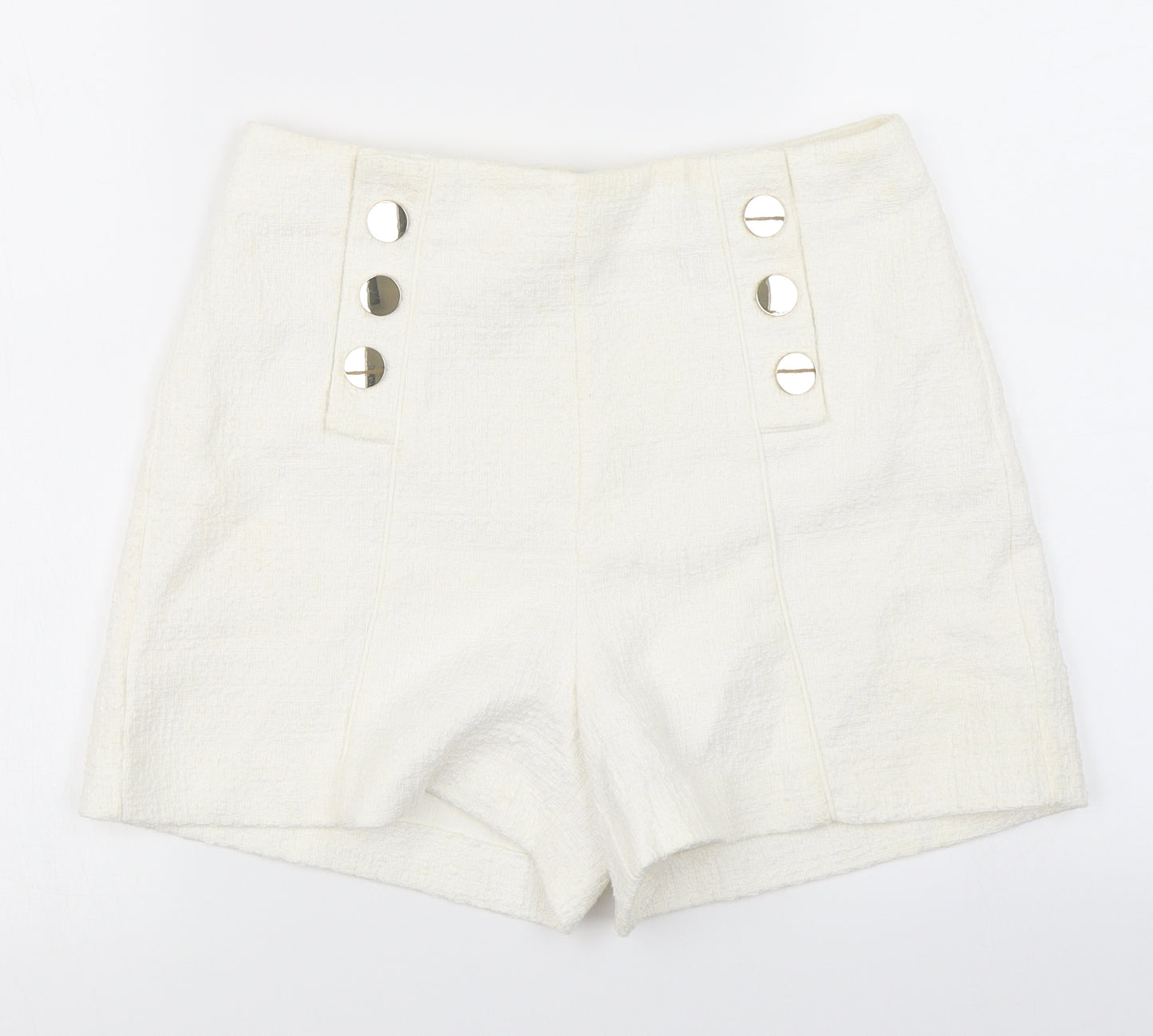 River Island Womens White   Sailor Shorts Size 10