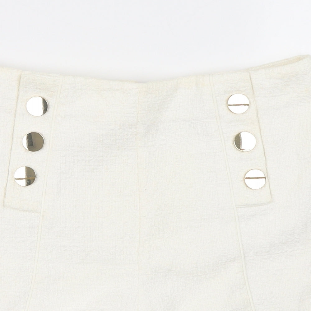 River Island Womens White   Sailor Shorts Size 10