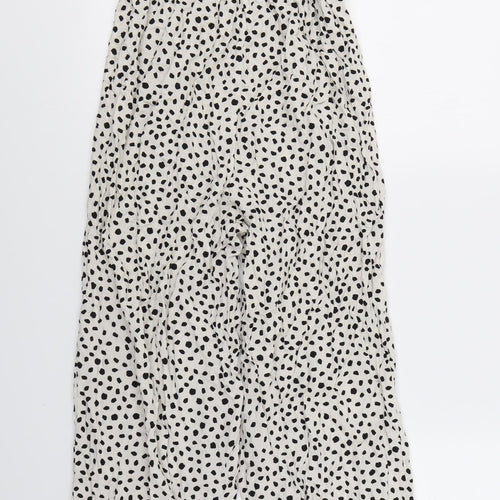 Select Womens White Polka Dot  Jumpsuit One-Piece Size 12 L27 in