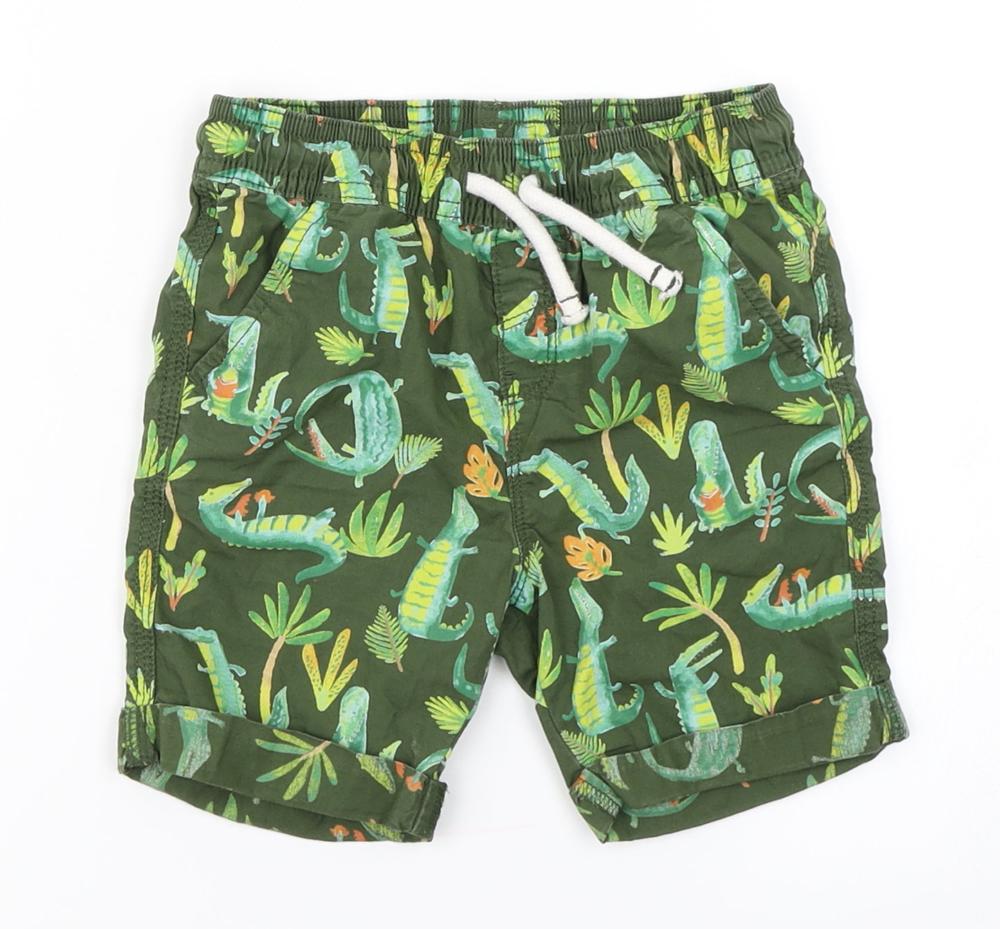 TU Boys Green   Cargo Shorts Size 2-3 Years - Crocodile