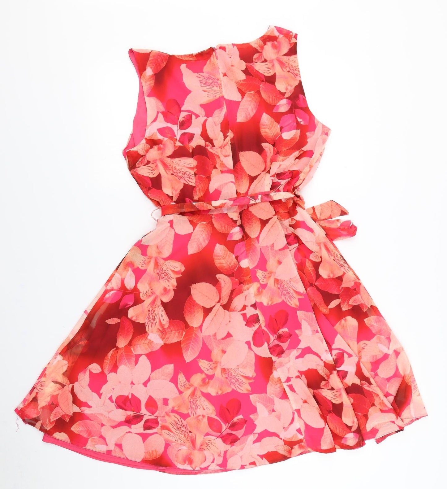 Wallis Womens Pink Floral  Fit & Flare  Size 14
