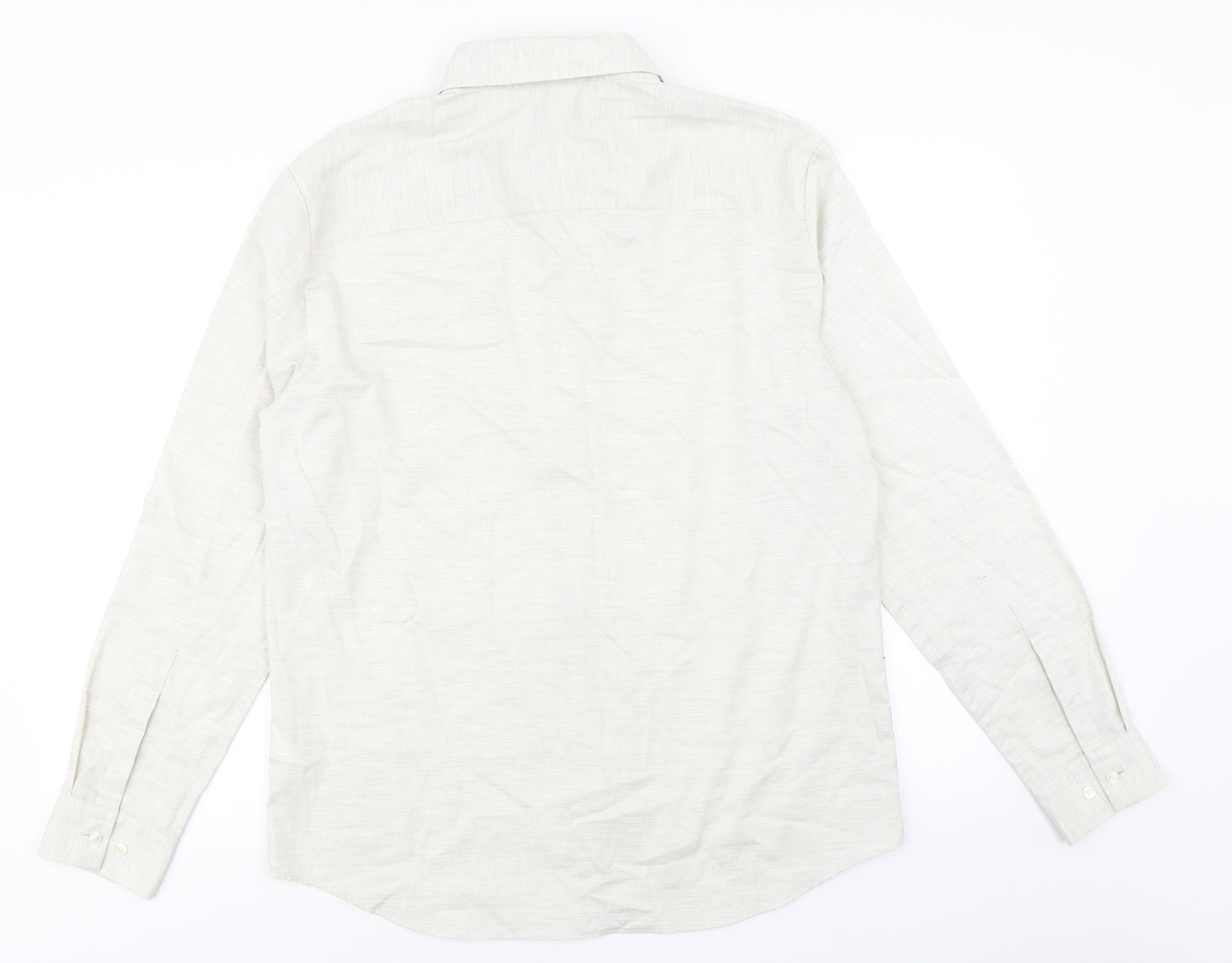 Jasper Conran Mens Beige    Dress Shirt Size L