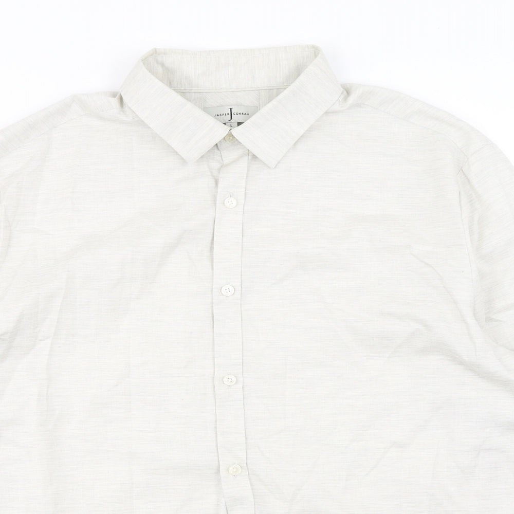 Jasper Conran Mens Beige    Dress Shirt Size L