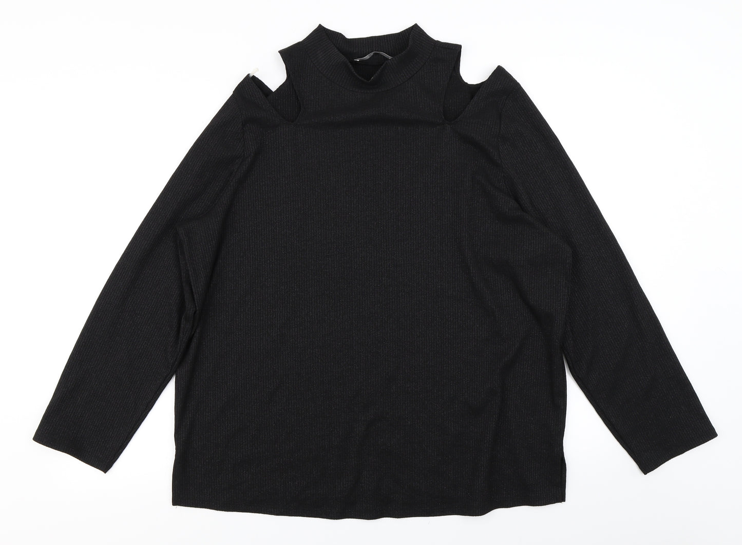 George Womens Black   Pullover Jumper Size 24  - Cold Shoulder