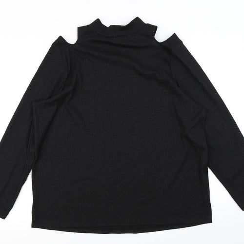 George Womens Black   Pullover Jumper Size 24  - Cold Shoulder