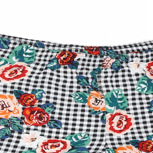 Papaya Womens Black Floral  Hot Pants Shorts Size 18