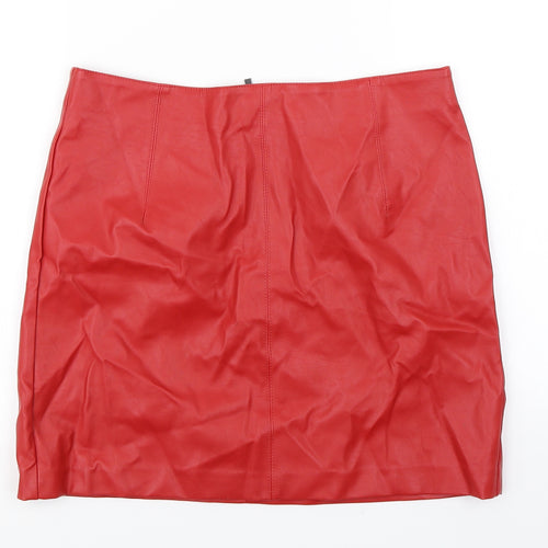 Oasis Womens Red   A-Line Skirt Size 10