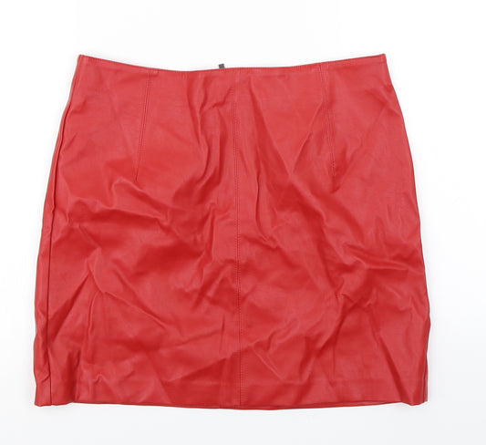 Oasis Womens Red   A-Line Skirt Size 10