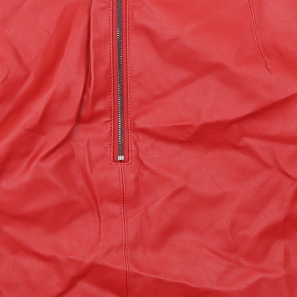 Oasis Womens Red   A-Line Skirt Size 10