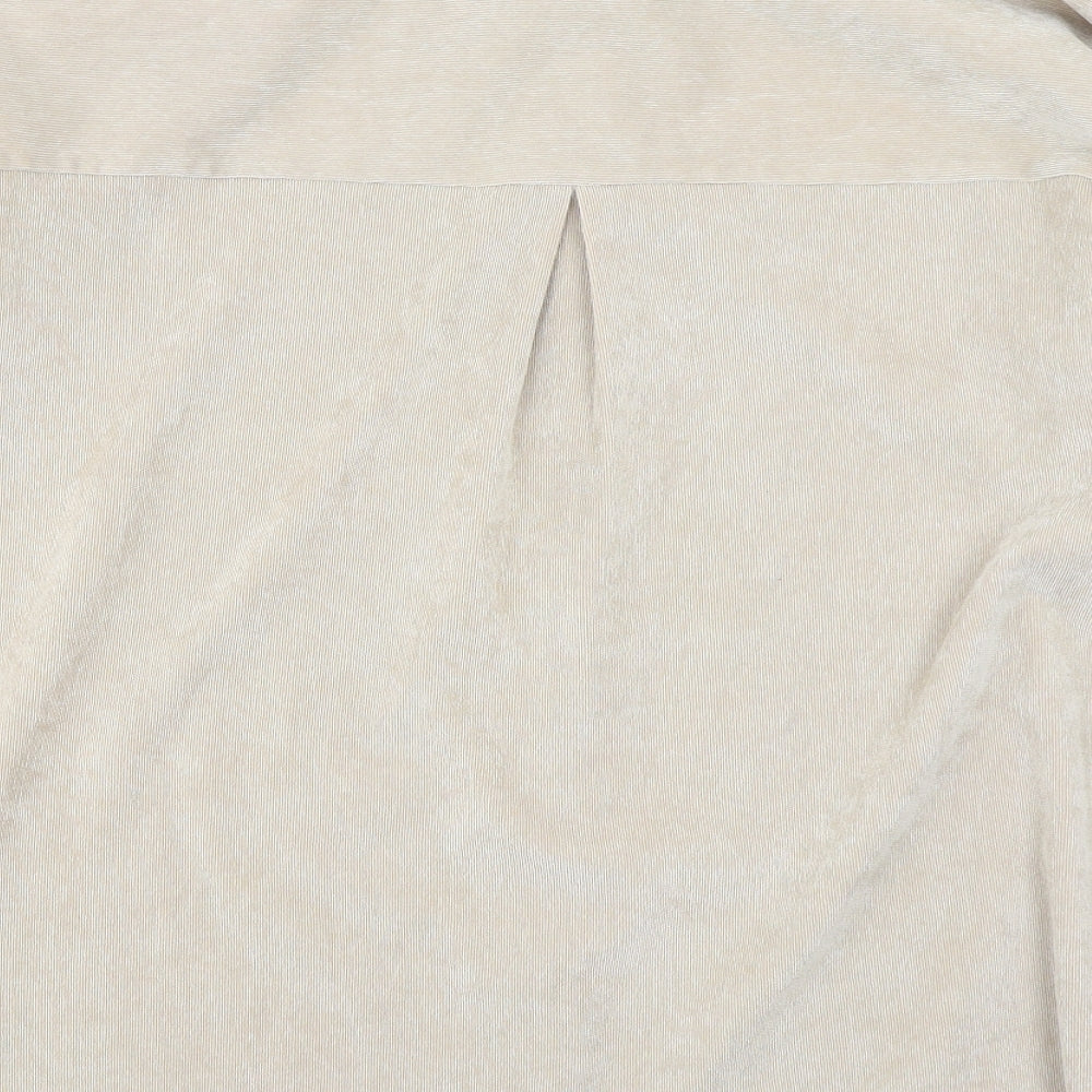 Zara Womens Beige   Basic Button-Up Size L