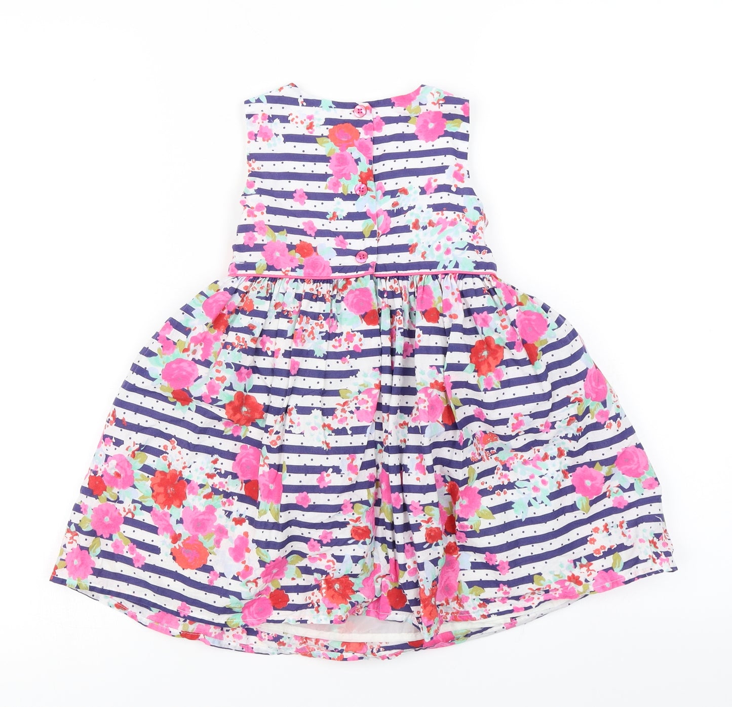 TU Girls Blue Striped  Fit & Flare  Size 18-24 Months