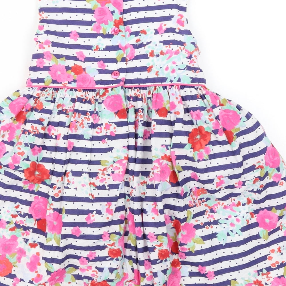 TU Girls Blue Striped  Fit & Flare  Size 18-24 Months