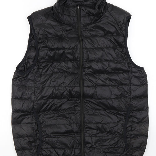 Harvey Jones Mens Black   Gilet Coat Size L