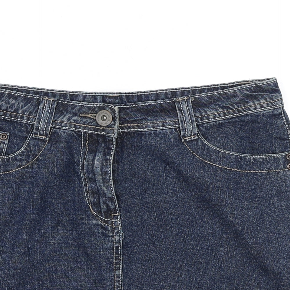 Dorothy Perkins Womens Blue  Denim Mini Skirt Size 8