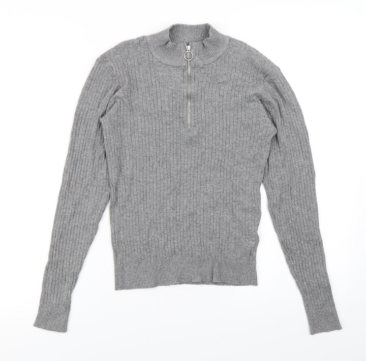 Divided Womens Grey Knit Pullover Jumper Size XS