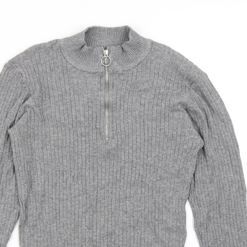 Divided Womens Grey  Knit Pullover Jumper Size XS