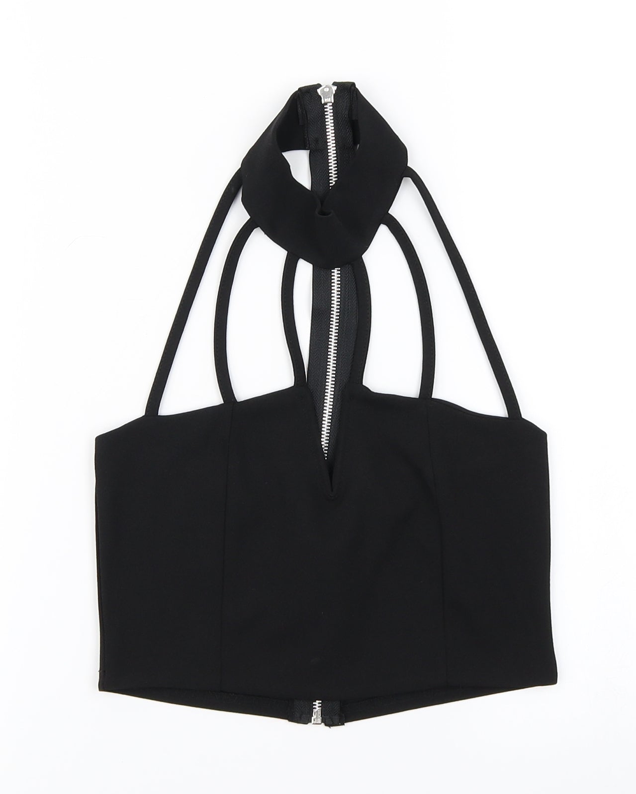 Missguided Womens Black   Cropped T-Shirt Size 6