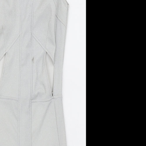 Ribbon Womens Silver   Bodycon  Size 8