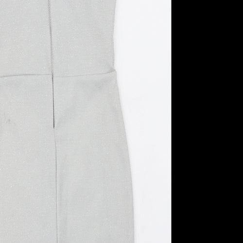 Ribbon Womens Silver   Bodycon  Size 8