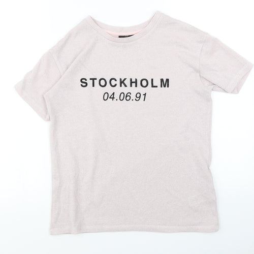 Topshop Womens Pink   Basic T-Shirt Size 8
