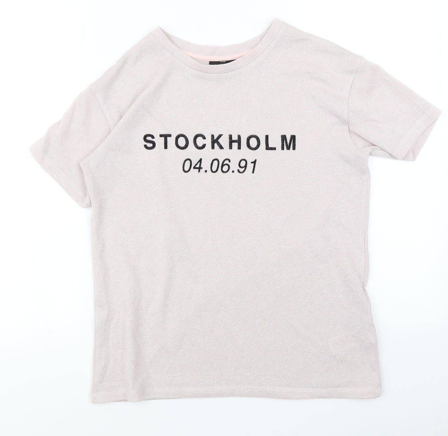 Topshop Womens Pink   Basic T-Shirt Size 8