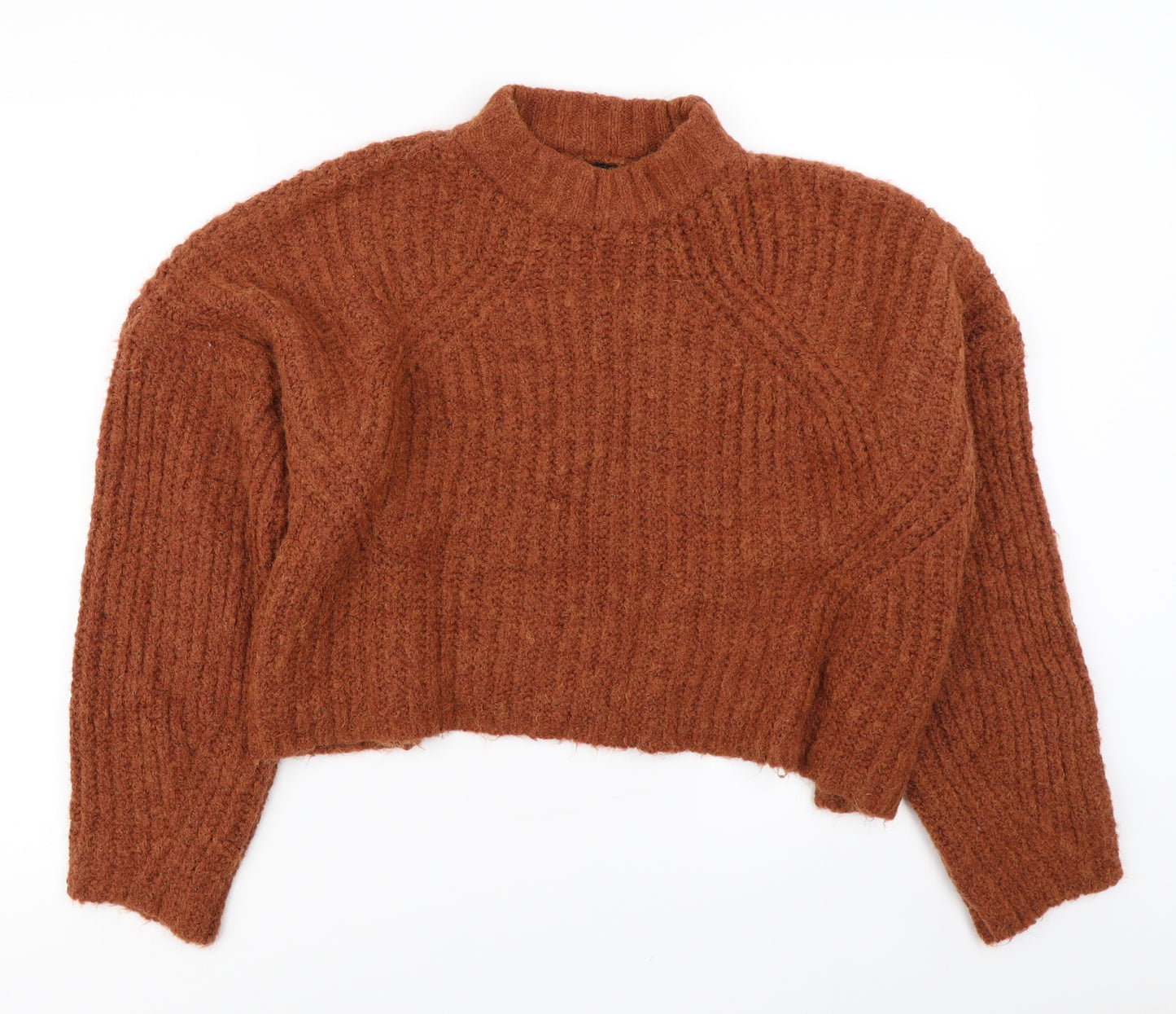 Bershka Womens Brown   Pullover Jumper Size S  - Cropped