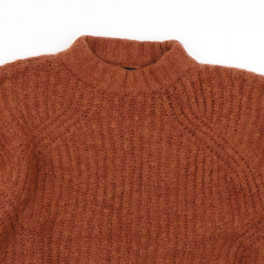 Bershka Womens Brown   Pullover Jumper Size S  - Cropped