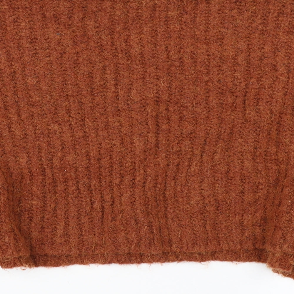 Bershka Womens Brown   Pullover Jumper Size S  - Cropped