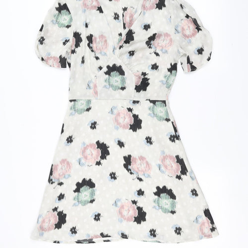 Topshop Womens Multicoloured Floral  Fit & Flare  Size 8