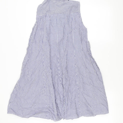 luisa Womens Blue Striped  Shirt Dress  Size S