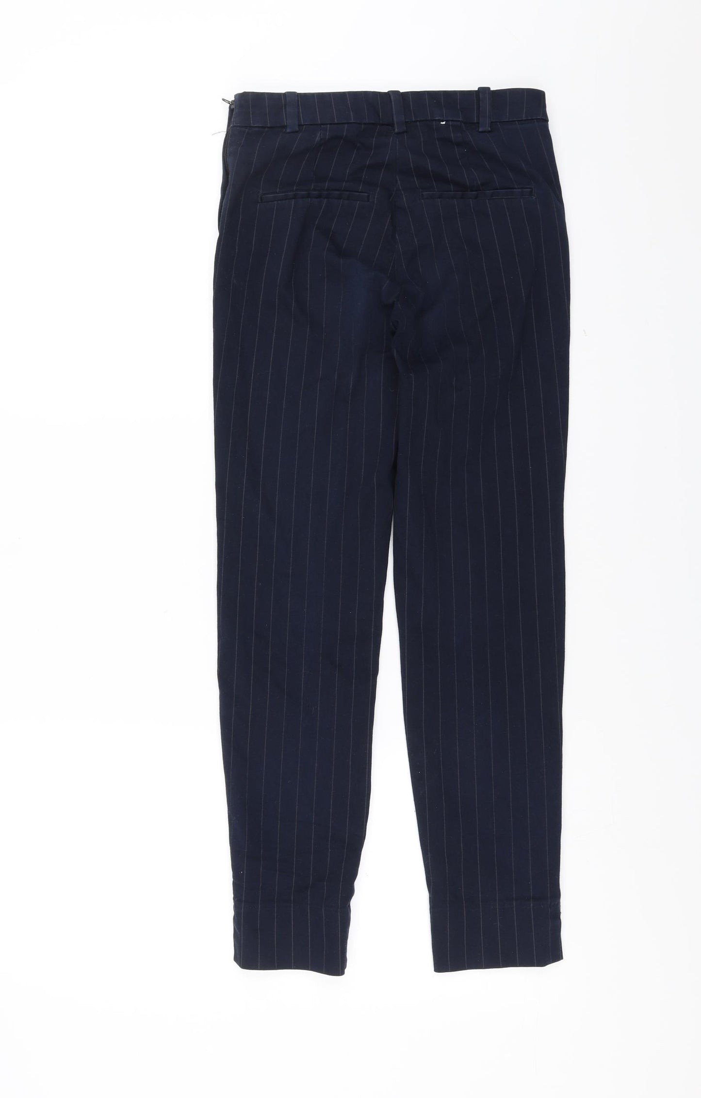 H&M Womens Blue Striped  Trousers  Size 6 L26 in