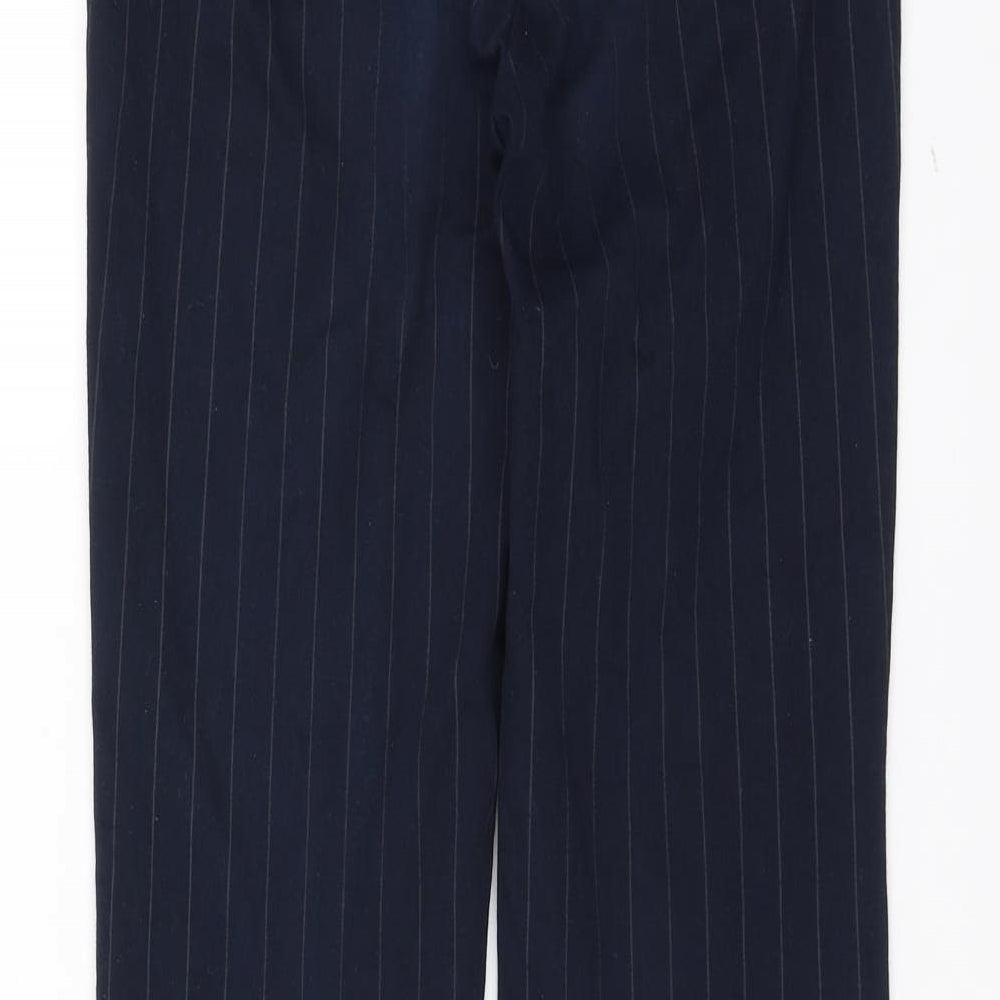 H&M Womens Blue Striped  Trousers  Size 6 L26 in