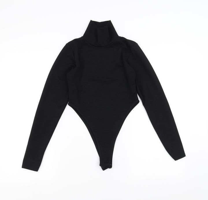 Preworn Womens Black Bodysuit One-Piece Size 10