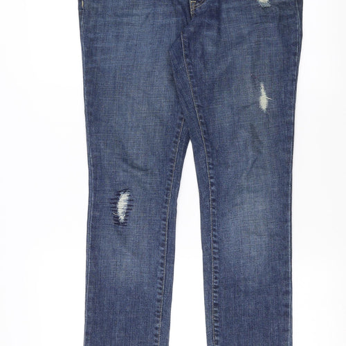 Gap Womens Black  Denim Straight Jeans Size 8 L30 in