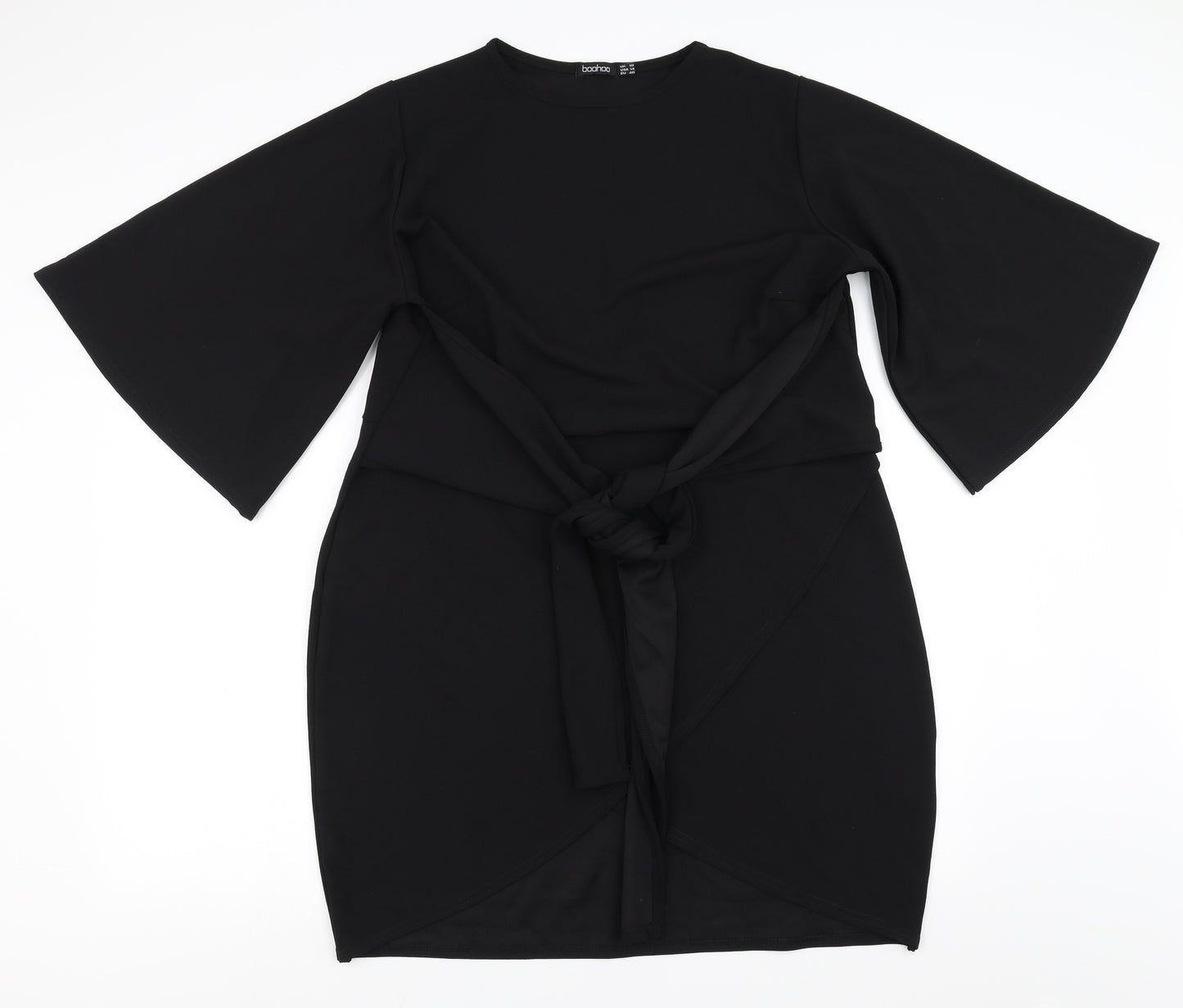 Boohoo Womens Black   Shift  Size 18  - tie Front Detail