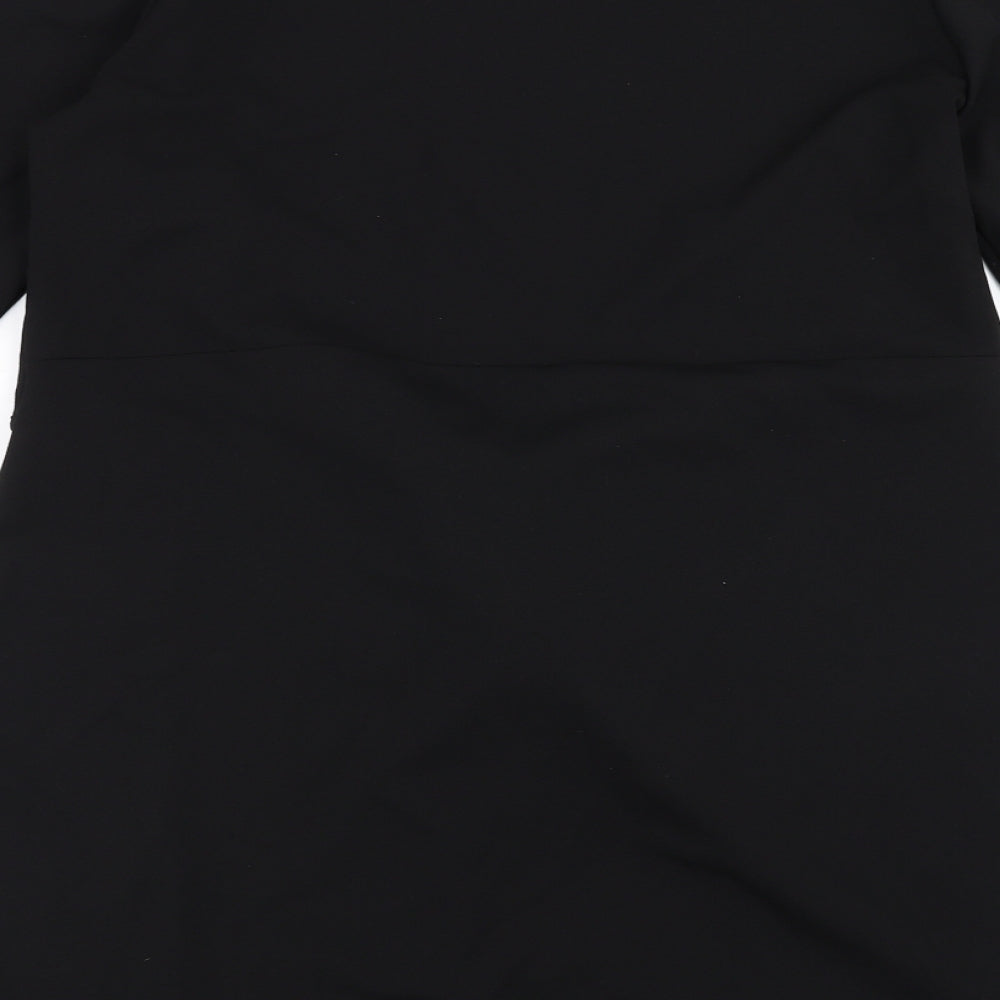 Boohoo Womens Black   Shift  Size 18  - tie Front Detail