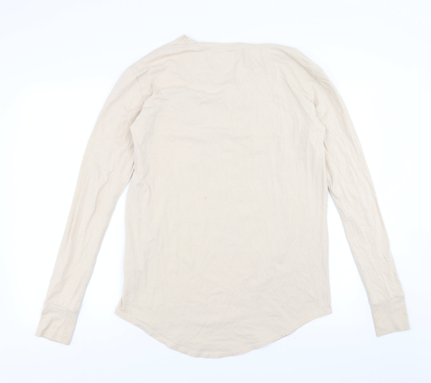 SikSilk Mens Beige    T-Shirt Size S